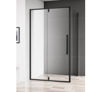 Душевая дверь в нишу Aquanet 900х1950 мм стекло 6 мм черный профиль AQM7108-2-9