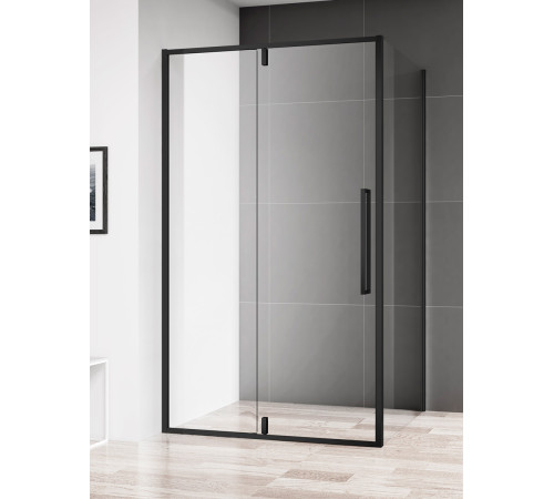 Душевая дверь в нишу Aquanet 1200х1950 мм стекло 6 мм черный профиль AQM7108-2-12