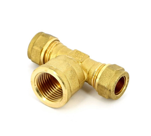 Тройник обжимной Tiemme 12х1/2х12 мм внутренняя резьба 1000093