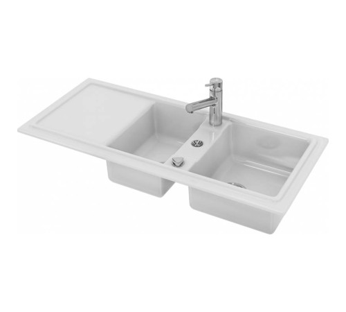 Кухонная мойка Duravit Cassia 116х51 см встраиваемая белая 7513110000