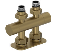 Вентиль регулирующий прямой Сунержа EU50 2x G 1/2 x 2x G 3/4 золотой шёлк матовый 32-1417-1234