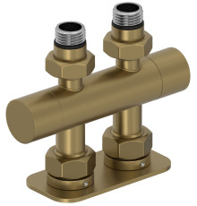 Вентиль регулирующий прямой Сунержа EU50 2x G 1/2 x 2x G 3/4 золотой шёлк матовый 32-1417-1234