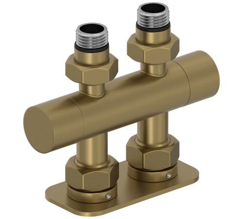 Вентиль регулирующий прямой Сунержа EU50 2x G 1/2 x 2x G 3/4 золотой шёлк матовый 32-1417-1234