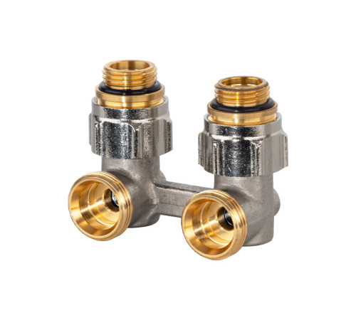 Узел радиаторный угловой Oventrop Multiflex R ZB 3/4 x 1/2 EK никелированный 101580084