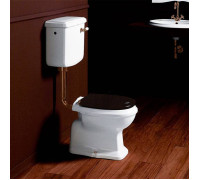 Унитаз SIMAS Arcade 36х47 см со средним бачком выпуск в стену белый/бронза AR811bi / AR812Bbi / D23br