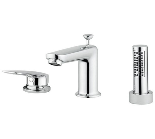 Смеситель на борт ванны на 3 отверстия M&Z Laguna хром LGA03000