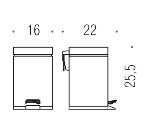 Ведро для мусора Colombo Design BlackWhite 3 л с педалью белый матовый B9210.BM