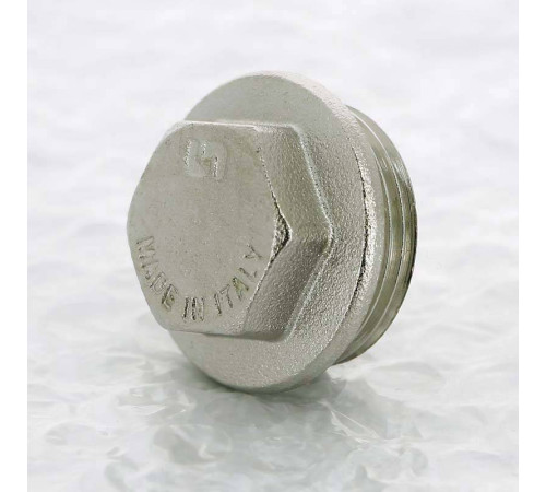 Заглушка никелированная Uni-Fitt 1 наружная резьба 608N4000