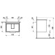Тумба с раковиной подвесная Laufen Base 65x46.5 см 2 ящика белый матовый 8.1096.4.000.104.1/4.0229.2.110.260.1