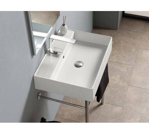 Раковина подвесная Scarabeo Teorema 2.0 60x46 см 1 отверстие для смесителя Pearl 5105/41