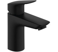 Смеситель для раковины hansgrohe Logis 100 однорычажный с клапаном Push-Open матовый черный 71107670
