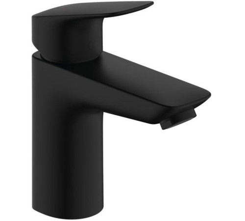 Смеситель для раковины hansgrohe Logis 100 однорычажный с клапаном Push-Open матовый черный 71107670