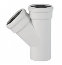 Тройник Ostendorf Skolan Safe SKEA 45° 50/50 мм RAL 7035 332200