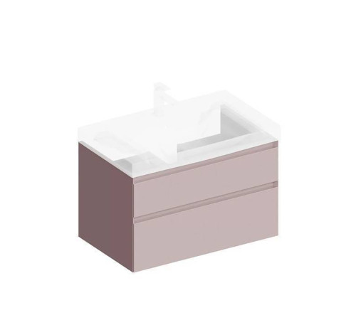 Тумба подвесная Kerama Marazzi Cubo 80 см с ящиками мальва матовая CUB.80.2\MAL