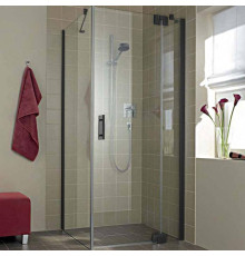 Уголок душевой Kermi Filia XP 1200x900x2000 мм черный soft прозрачное стекло FX 1WL 12020 AK / FX TWD 09020 AK