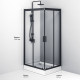 Душевое ограждение AM.PM Gem 100x80 см без поддона W93G-404-100280-BT