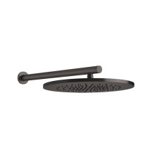 Душевая головка шарнирная Gessi 316 настенная 1/2 350 мм Brushed Black Metal PVD 54148#707