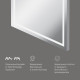 Зеркало настенное AM.PM Gem с LED-подсветкой по периметру 65 см M91AMOX0651WG