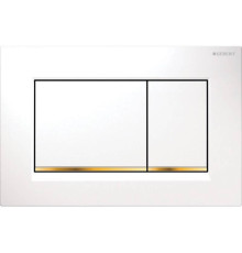 Клавиша смыва Geberit Sigma 30 двойная белый/золото/белый 115.883.KK.1