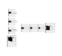 Смеситель для душа встраиваемый Gessi Rettangolo Wellness Black XL 43216299