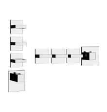 Смеситель для душа встраиваемый Gessi Rettangolo Wellness Black XL 43216299