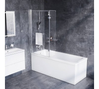Шторка на ванну AM.PM Skyline 150х80 см с полотенцедержателем DX35WBS-D7W1-150MT