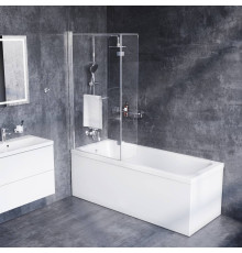 Шторка на ванну AM.PM Skyline 150х80 см с полотенцедержателем DX35WBS-D7W1-150MT