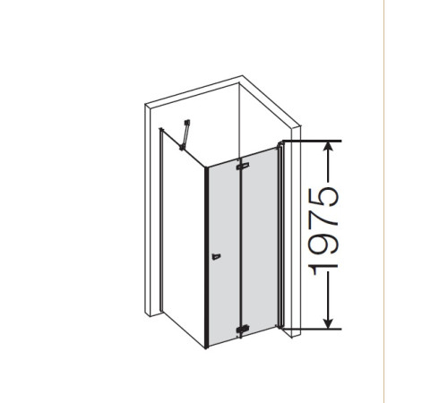 Складная дверь для прямоугольной кабины Provex Combi free левая 1200х1975 мм 0007 CE 05 GL L
