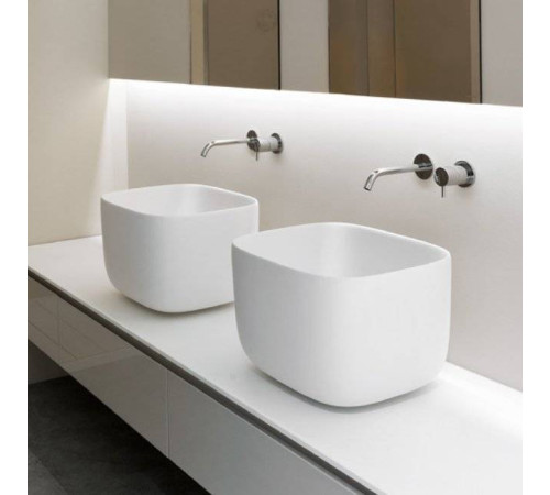 Раковина накладная Antonio Lupi Poggio 46х40х30 см белая POGGIO