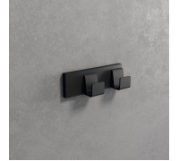 Крючок двойной Novellini Kuadra 12х4 см черный матовый R90AKFPAQM2-H