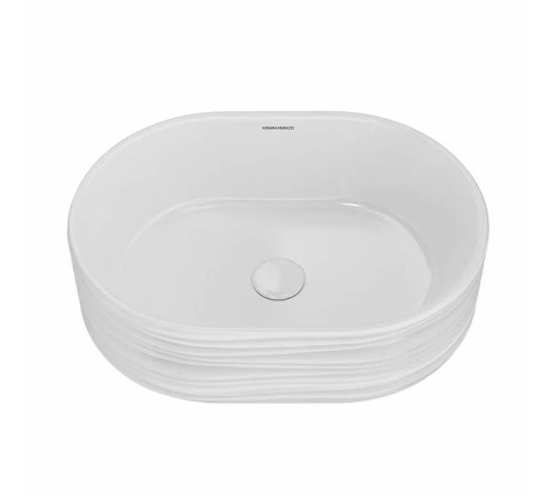 Раковина накладная Kerama Marazzi ArtBasin Sabbia 50.5x36.6 см без отверстия белый глянец SA.wb.50/WHT