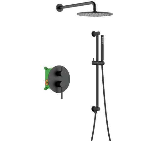 Душевой гарнитур Timo Saona 250 мм со штангой 650 мм черный матовый SX-2309/03SM