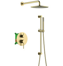Душевой гарнитур Timo Saona 250 мм со штангой 650 мм золото матовое SX-2309/17SM