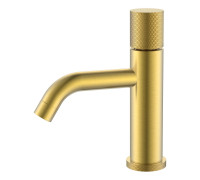 Смеситель для раковины Boheme Stick Touch длина излива 13.5 см без донного клапана matt gold 121-MG.2