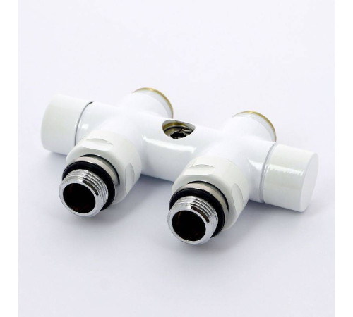 Узел ручной прямой Carlo Poletti с запорным клапаном белый V48500EE