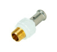 Муфта пресс PVDF Henco с наружной резьбой белая 20x3/4 HE 17PKW-2005