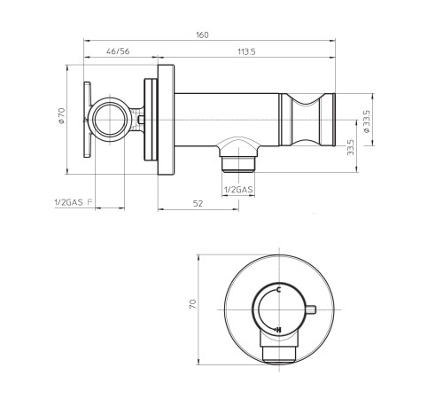 Гигиенический комплект Bossini Paloma Flat со смесителем хром E37015B.030