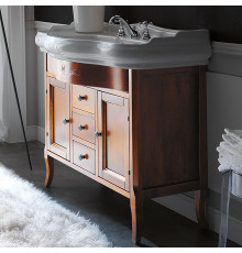 Комплект мебели Kerasan Retro 100 см напольный 3 отв орех 734740/105001