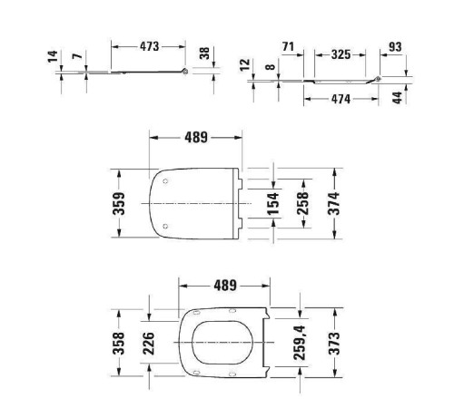 Сиденье для унитаза Duravit DuraStyle с микролифтом для удлиненных моделей белое 0060590000