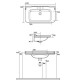 Раковина керамическая Kerasan Waldorf 100х55 см 3 отверстия белый/бронза 4142K1bi/cr / 811393br