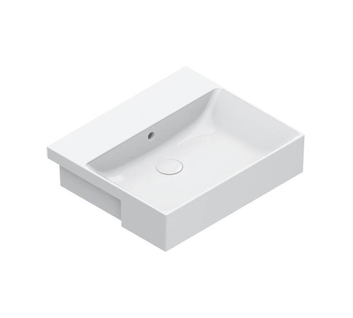 Раковина Catalano Zero 55x47 см полувстраиваемая без отверстия белый глянцевый 0126550001