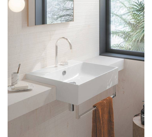 Раковина Catalano Zero 55x47 см полувстраиваемая без отверстия белый глянцевый 0126550001