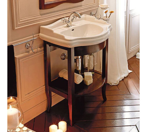 Комплект мебели для ванной Kerasan Retro 69 см напольный открытый орех 104601/731340/735040