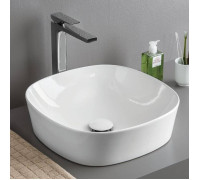 Раковина накладная Artceram Ghost 42 см без отверстия белая GHL001 01 00