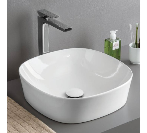 Раковина накладная Artceram Ghost 42 см без отверстия белая GHL001 01 00