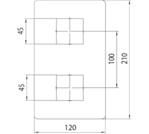 Наружная часть термостата Bossini Cube/Gillo черный матовый Z00061.073_УЦ