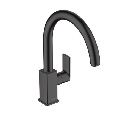 Смеситель для раковины Hansgrohe Vernis Shape M35 однорычажный излив 260 мм матовый черный 71871670