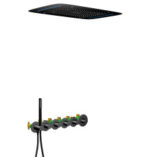 Душевая система встроенная Timo Saona с термостатом 680х430 мм черный матовый SX-2319/03SM