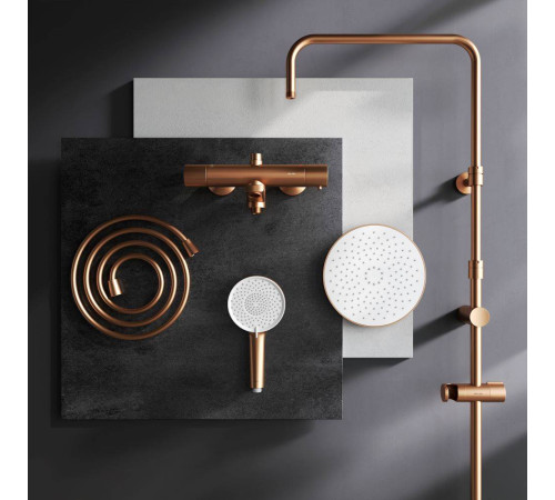 Душевая система AM.PM X-Joy с термостатом розовое золото F0785A544
