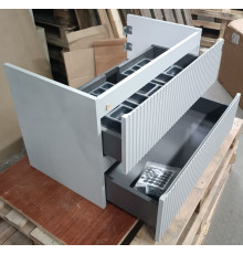 Тумба под умывальник подвесная AQUAMET S1 80 см серый AQM900180GM